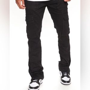 Fashion nova men’s worker cargo pants sz Large